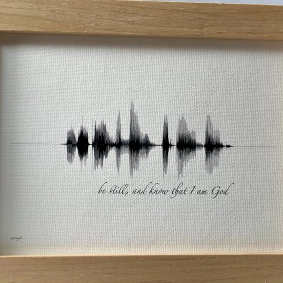 Be Still, And Know That I Am God Soundwave 5x7 Canvas Frame - Picture 2 of 4